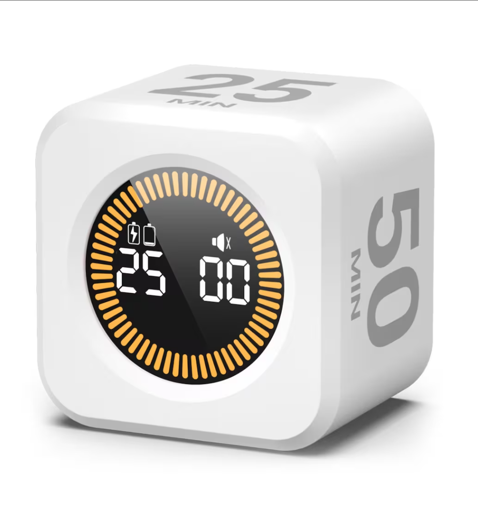 A visual timer (especially helpful for children and teens with ADHD to support transitions, time awareness, and follow-through).